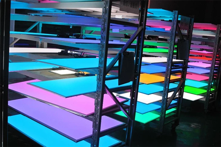 40W معطل شدہ RGB LED فلیٹ پینل لائٹ 62×62