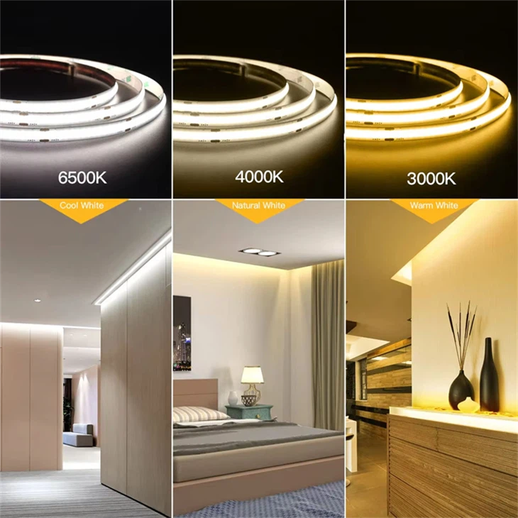 Flexible COB LED Strip - 12V/24V, 320-480LEDs, Smart Lighting