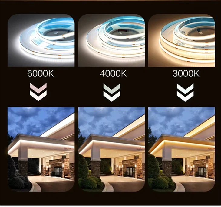Flexible COB LED Strip - 12V/24V, 320-480LEDs, Smart Lighting